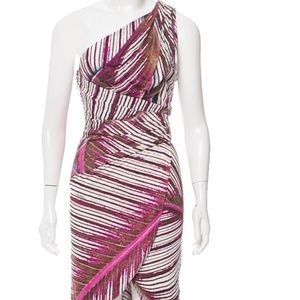 Roberto Cavalli one-shoulder midi dress, Size 4